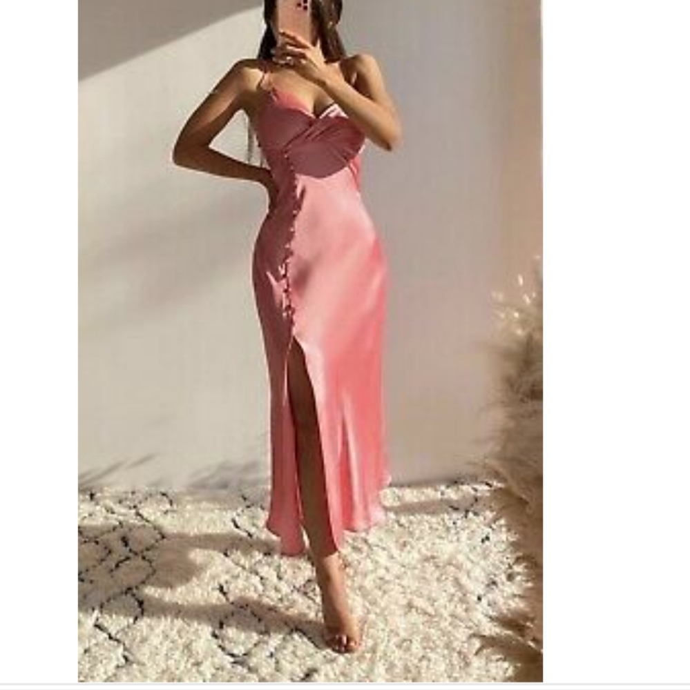 NWOT  Zara Buttoned Slip Dress